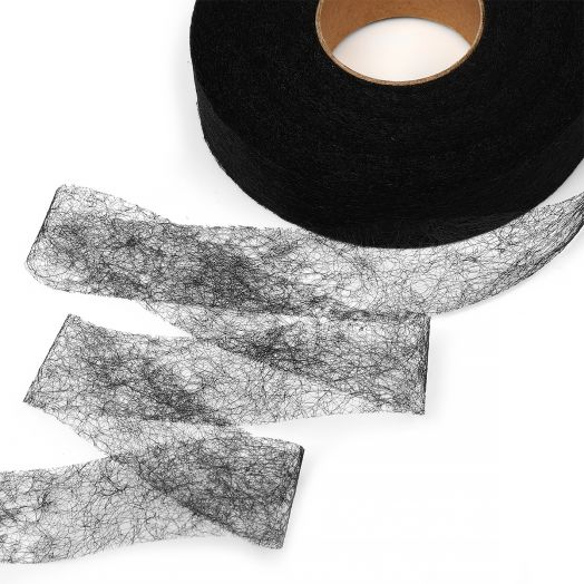 Паутинка Idealtex 30мм 23 г/м² на отрез, метр цвет Черный и Белый IDTEX.P.30