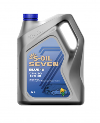S-OIL 7 BLUE #5 CF-4/SG 15W-40, 6л