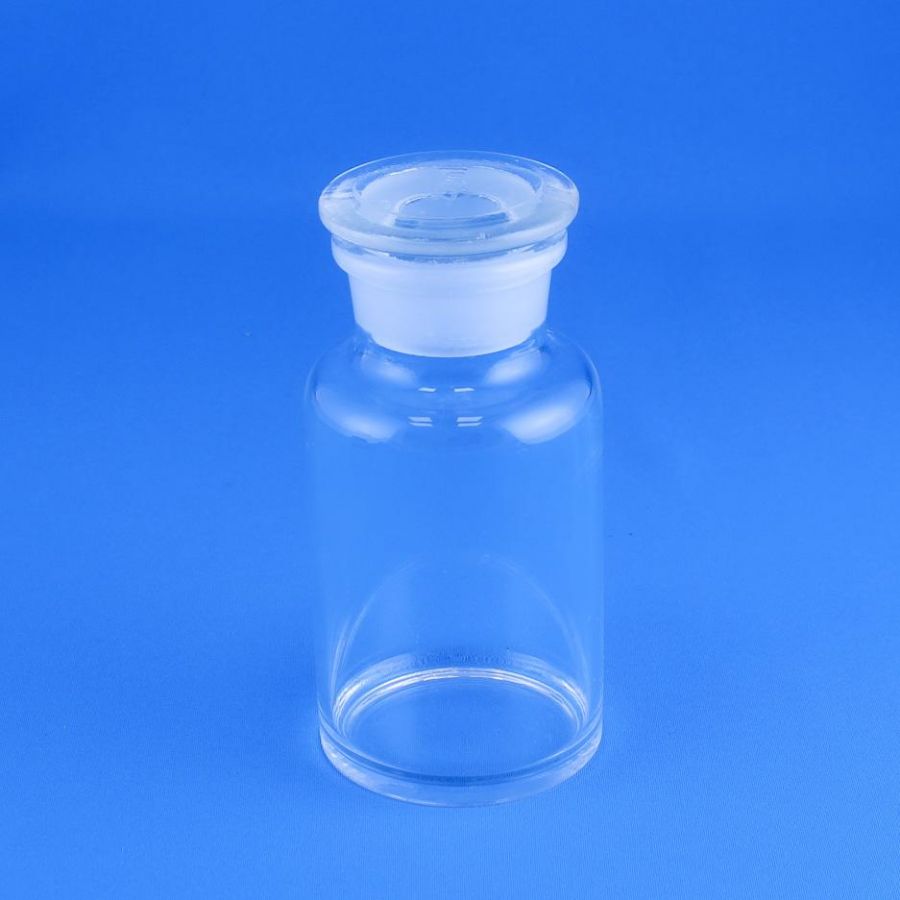 Склянка (штанглас) Labdevices, 250 мл, светлое стекло, с притёртой пробкой, широкое горло