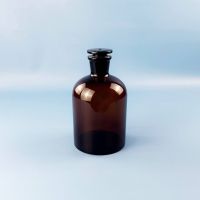 Склянка (штанглас) Labdevices, 1000 мл, темное стекло, с притёртой пробкой, узкое горло