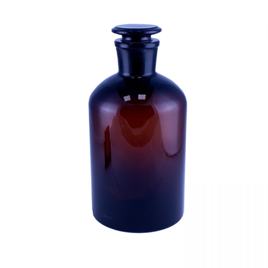 Склянка (штанглас) Labdevices, 2500 мл, темное стекло, с притёртой пробкой, узкое горло