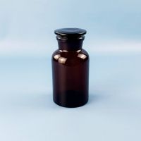 Склянка (штанглас) Labdevices, 500 мл, темное стекло, с притёртой пробкой, широкое горло