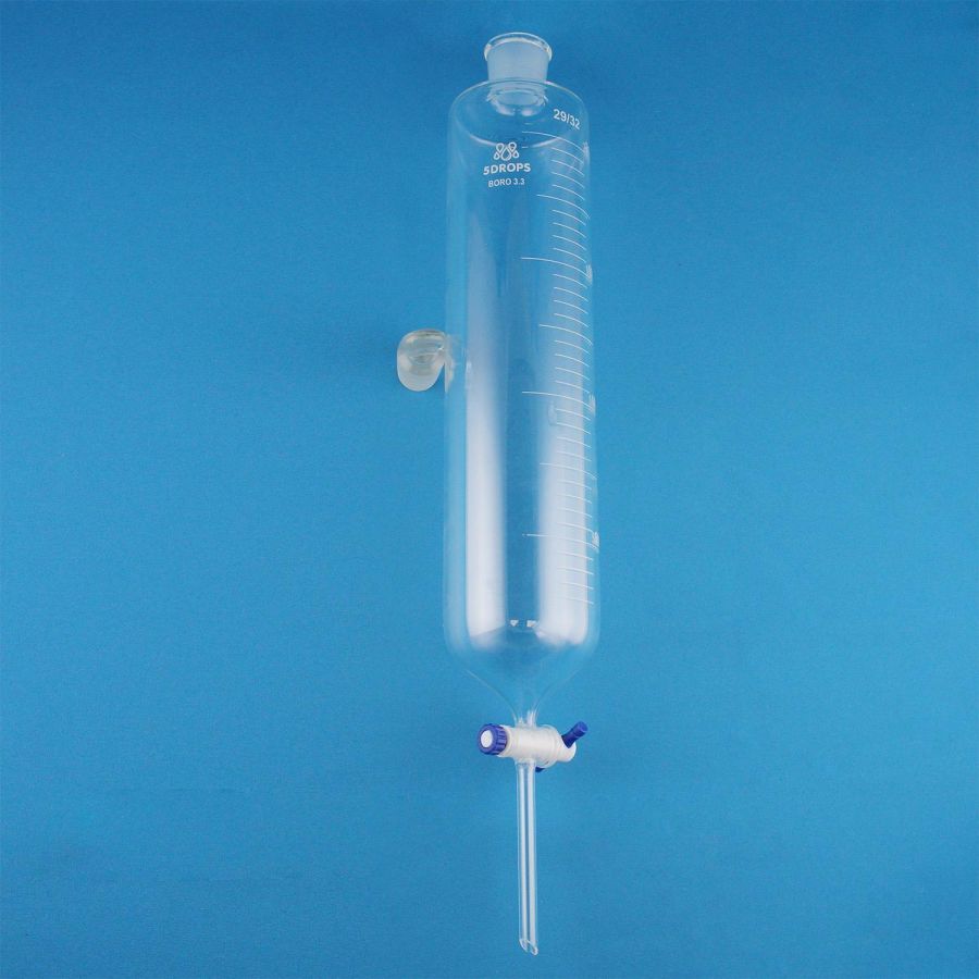 Воронка делительная цилиндрическая Labdevices ВД-1-2000, 2000 мл, с фторопластовым краном