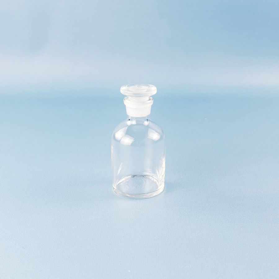 Склянка (штанглас) Labdevices, 125 мл, светлое стекло, с притёртой пробкой, узкое горло