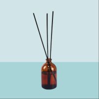 Флаконы 100 мл для диффузоров, темное стекло 3-го класса, круглый скат, 63 шт, G20, гладкое горло, с резиновыми пробками, Labdevices