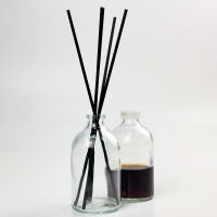 Флаконы 100 мл для диффузоров Labdevices, светлое стекло 3-го класса, круглый скат, G20, гладкое горло, с пласт., пробкой, 63 шт/упак