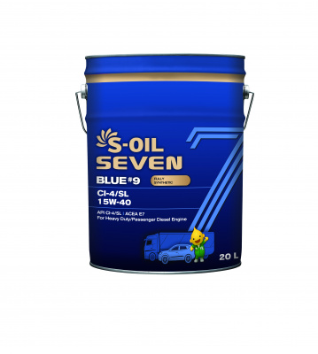 S-OIL 7 BLUE #9 CI-4/SL 15W-40, 20л