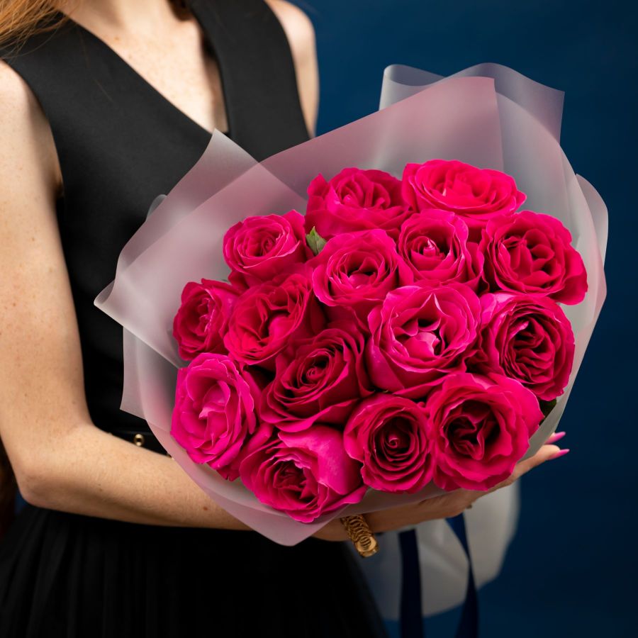 Роза розовая от 7 шт (60см)