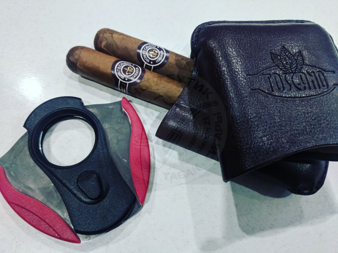 Фирменный чехол для сигар, гильотина Passatore и сигары