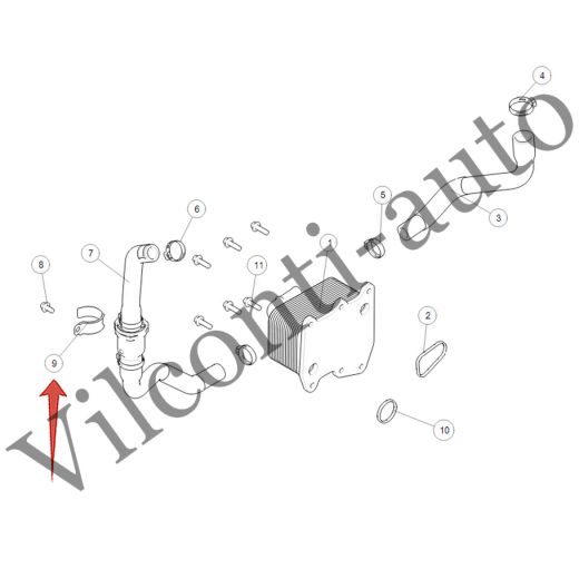 КРОНШТЕЙН ВПУСКНОЙ ВОДЯНОЙ ТРУБКИ TANK 500 1013042XEZ01 100% ОРИГИНАЛ