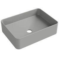 Aqueduto ESPIRAL Раковина накладная прямоугольная 370*500, серый матовый