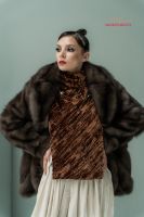 Уникальная автоледи, короткая шуба из седого соболя. Дизайн Скорняковой