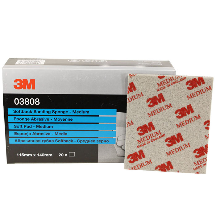 3М Абразивная губка Softback fine Р180, 115мм. х 140мм. х 5мм., в упаковке 20шт.