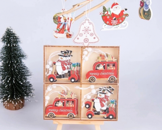 Деревянные подвески 51513, 12 штук