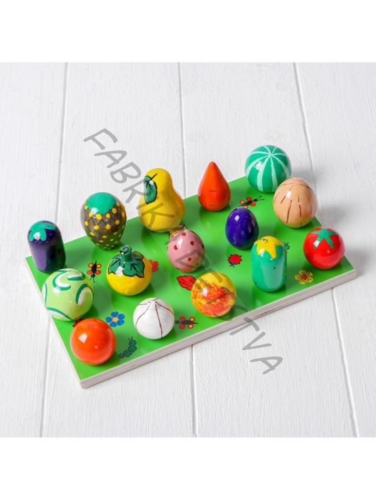 Счётный материал «Весёлая грядка», набор 15 овощей