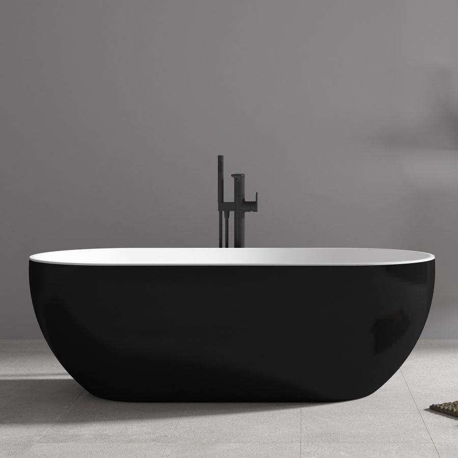 Акриловая ванна ABBER AB9241MB черная матовая
