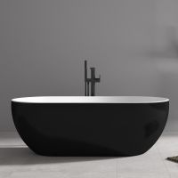 Акриловая ванна ABBER AB9241MB черная матовая