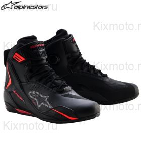 Мотоботинки Alpinestars Faster 4 Drystar, чёрно-красные