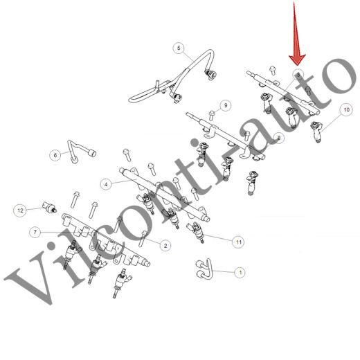 ТОПЛИВНАЯ РЕЙКА НИЗКОГО ДАВЛЕНИЯ ЛЕВАЯ TANK 500 1100130XEZ01 100% ОРИГИНАЛ