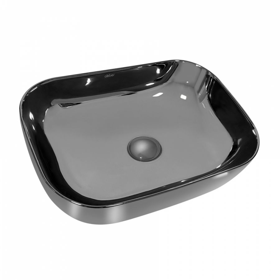 Раковина накладная ABBER Rechteck AC2200GS Серебро