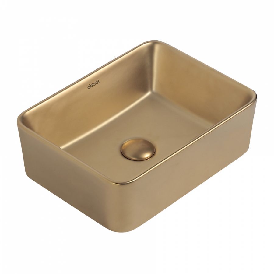Раковина накладная ABBER Rechteck AC2213MMG Золото