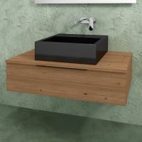 Подвесная тумба с 1 ящиком Flaminia Box Wall Hung Vanity Unit 50xH25 схема 3 Подвесная тумба с 1 ящиком Flaminia Box Wall Hung Vanity Unit 50xH25 схема 3