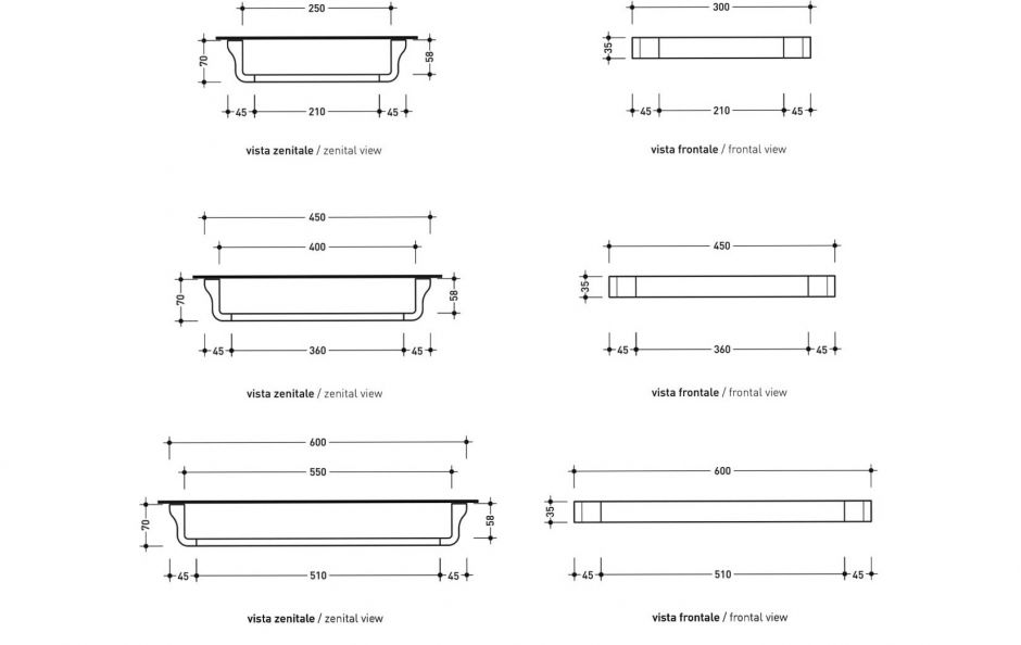 Подвесной держатель для полотенец Flaminia Noke NK60 ФОТО