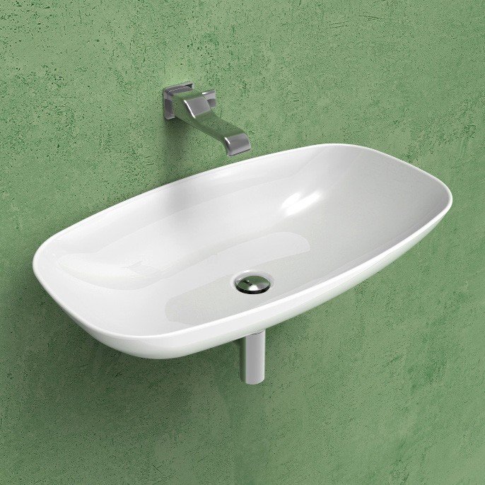 Подвесная раковина Flaminia NudaSlim 75 Countertop - Wall Hung Basin ND75L 76х445
