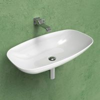 Подвесная раковина Flaminia NudaSlim 75 Countertop - Wall Hung Basin ND75L 76х445 схема 1