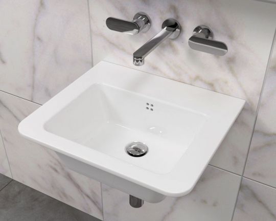 Подвесная раковина Flaminia Volo 52 Countertop - Wall Hung Basin 52х46 схема 5 Подвесная раковина Flaminia Volo 52 Countertop - Wall Hung Basin 52х46 схема 5