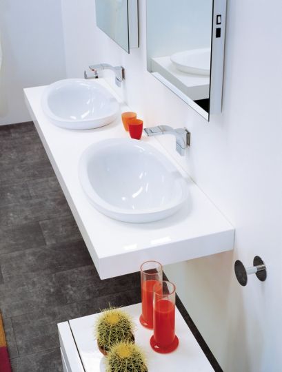 Встраиваемая сверху раковина Flaminia Io 60 Recessed Basin 60х504 схема 4