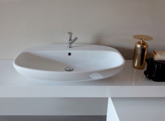 Накладная раковина Flaminia Nuda 85 Countertop - Wall Hung Basin 5081 86х58 схема 3