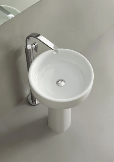 Накладная раковина Flaminia Bonola 50 Countertop Or Suitable For Pedestal Basin 50х50 схема 9