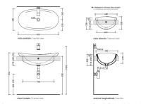 Накладная раковина Flaminia Io 90 Recessed Basin 90х48 схема 4 Накладная раковина Flaminia Io 90 Recessed Basin 90х48 схема 4