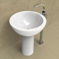 Накладная раковина Flaminia Fonte 70 Basin On Pedestal 70х70 схема 1