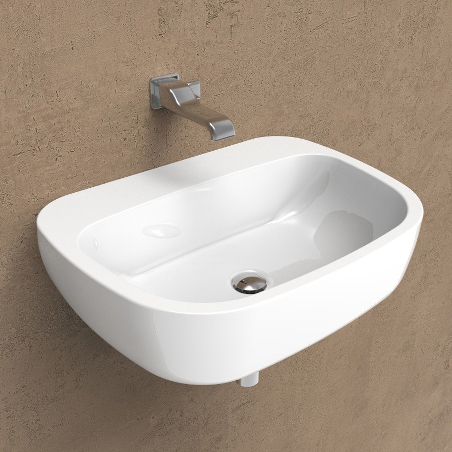 Подвесная раковина Flaminia Mono 64 Countertop Basin 64х50 цена от 72 177 ₽ Фото Подвесная раковина Flaminia Mono 64 Countertop Basin 64х50