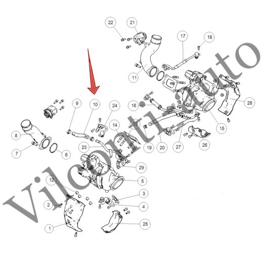 ШЛАНГ ОХЛАЖДЕНИЯ ТУРБИНЫ ЛЕВЫЙ TANK 500 1118084XEZ01 100% ОРИГИНАЛ