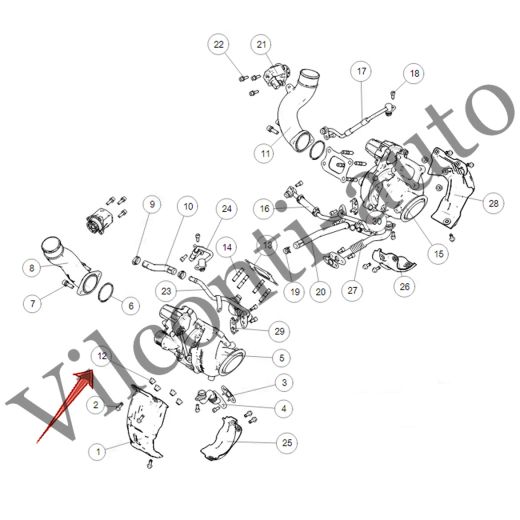 ГАЙКА СТОПОРНАЯ ВЫПУСКНОГО КОЛЛЕКТОРА TANK 500 1008024-EG01T 100% ОРИГИНАЛ