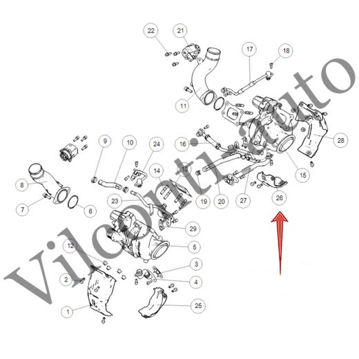 ТЕПЛОВАЯ ЗАЩИТА ПРАВОЙ ТУРБИНЫ НИЖНЯЯ TANK 500 1118765XEZ01 100% ОРИГИНАЛ