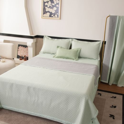 Комплект постельного белья Сатин Aurora Veil с Покрывалом AV005