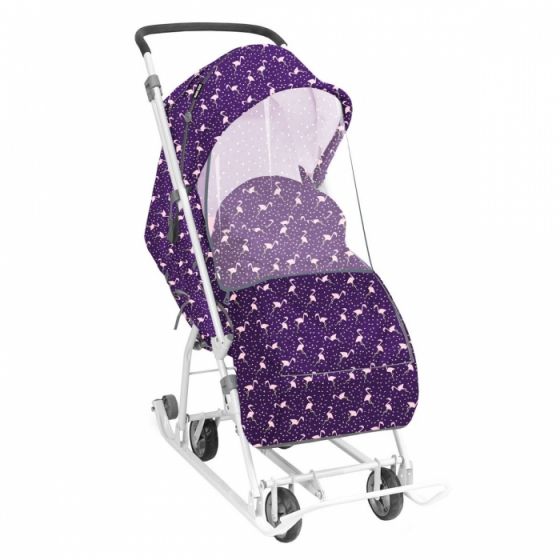 Санки коляска Наши детки 3-1 Фламинго