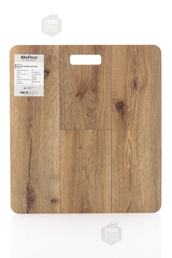 SPC ламинат AlixFloor Дуб коричневый рустикальный ALX1036-3