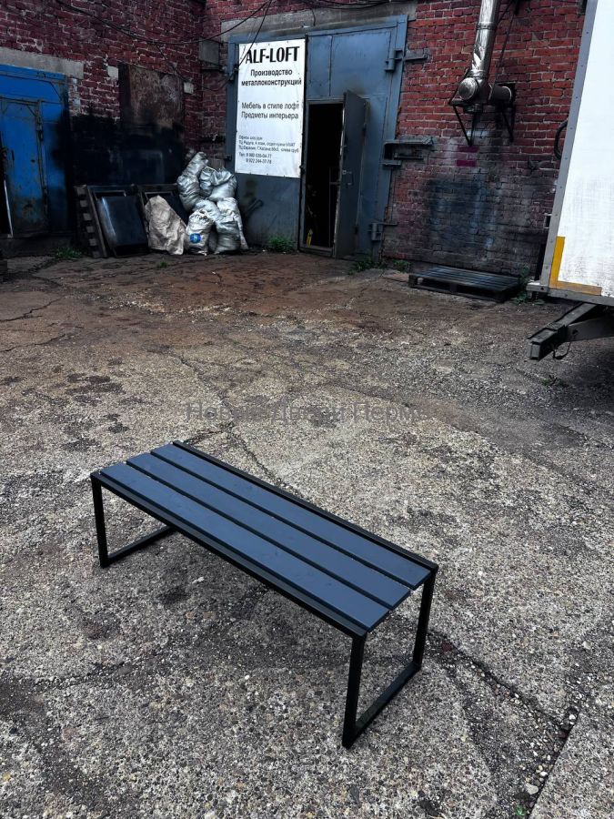 Лавка металлическая 40х40х120 см RAL7024