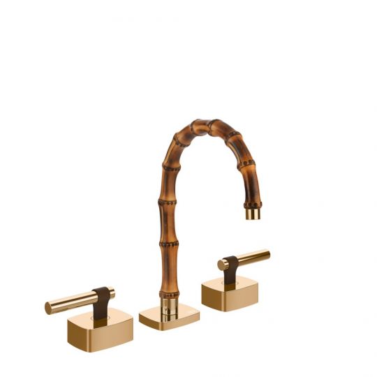 Смеситель для раковины Gessi Jacqueline 77011 с низким изливом и металлическим Г-образным вентилем на 3 отверстия схема 10