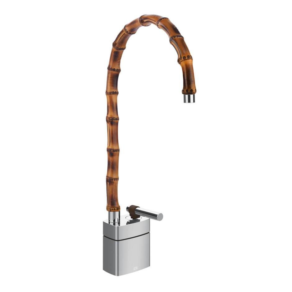 Смеситель для раковины Gessi Jacqueline 77033 средний с высоким поворотным изливом и металлическим вентилем