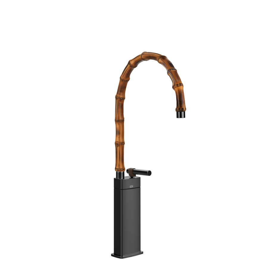 Смеситель для раковины Gessi Jacqueline 77037 высокий со средним поворотным изливом и металлическим вентилем ФОТО