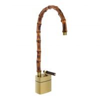 Смеситель для раковины Gessi Jacqueline 77233 средний с высоким поворотным изливом и вентилем под дерево схема 9