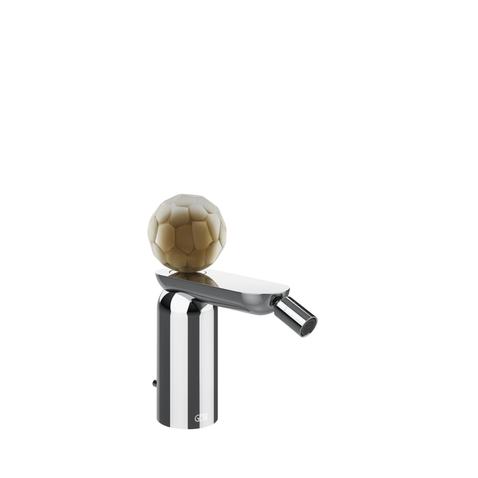 Фото Смеситель для биде Gessi Perle 74407 с донным клапаном с вентилем из муранского стекла Battuto