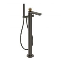 Смеситель для ванны Gessi Perle 74429 напольный с ручным душем и переключателем с вентилем из муранского стекла Battuto схема 6