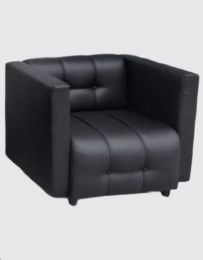 Кресло Босс черный матовый экокожа